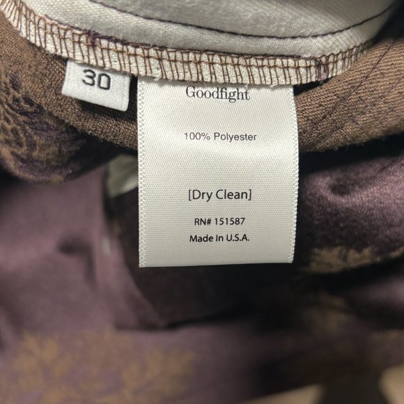 $770 BNWT Goodfight Jacquard Print CroppedTailored Trousers/ Pants 29 - 30 - Picture 14 of 16